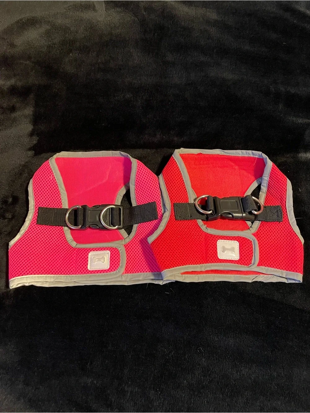 5 pieces Bundle Hot Pink Quilted Dog Jacket-2 waist Harness,2 outfits(small dog)